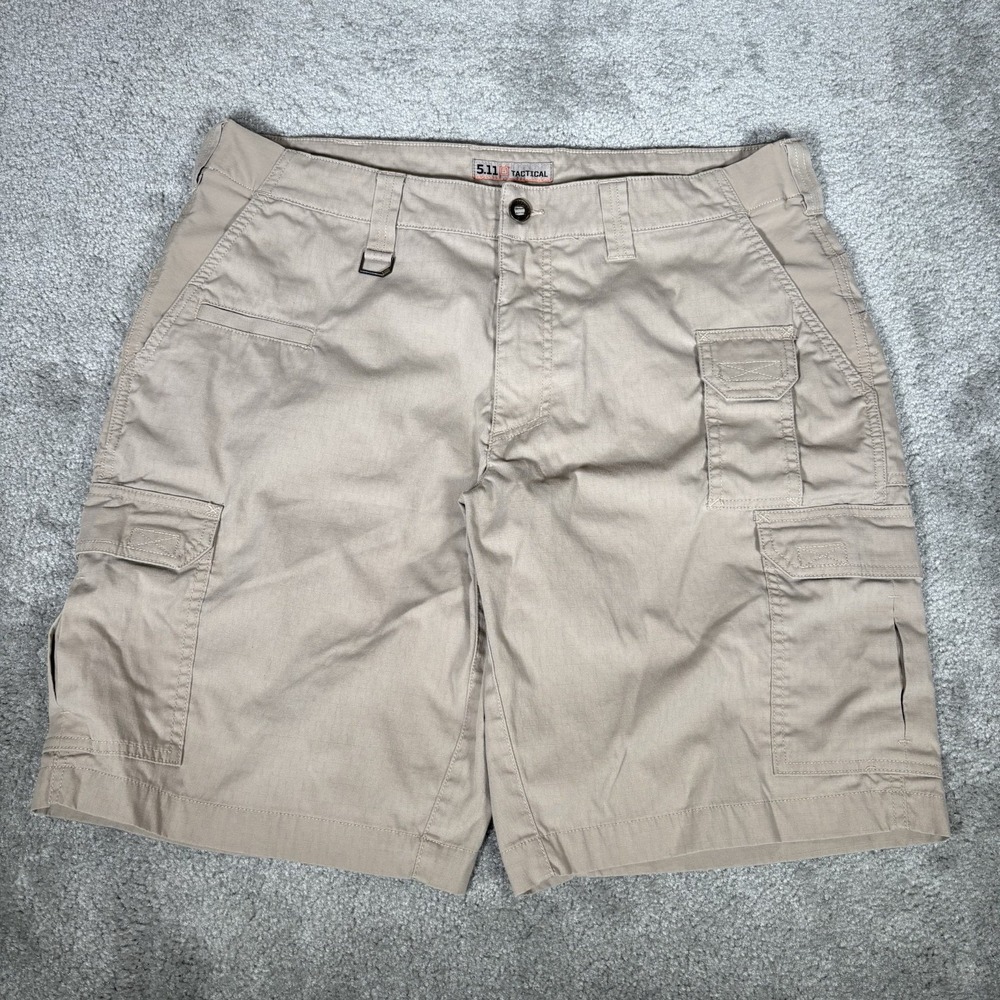 511 Tactical ABR 11" Pro Shorts Mens 36 Beige Ripstop Canvas Cargo Workwear